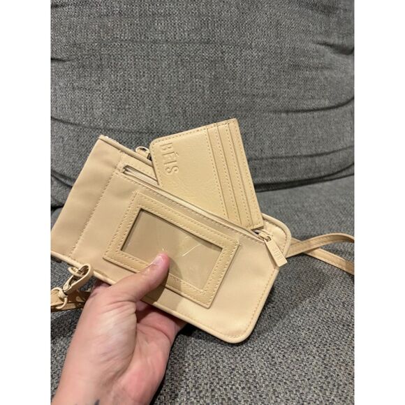 BEIS The ID Crossbody bag in beige travel passport gameday wallet purse - Picture 2 of 5